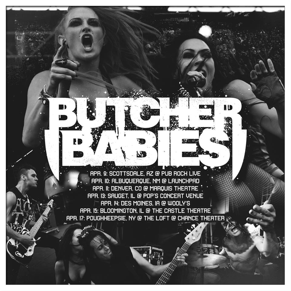 Butcher Babies Spring Tour Poster 1